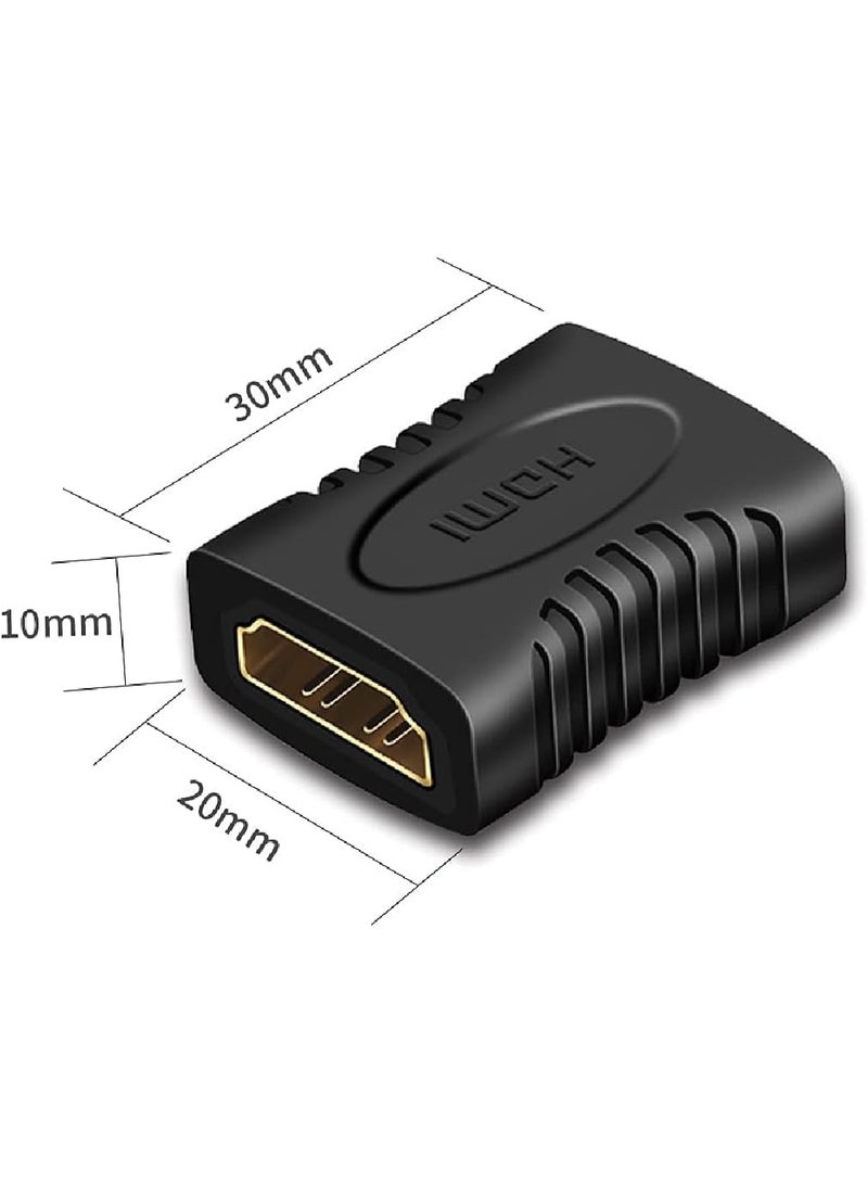 Salab HDMI Female to Female Coupler Joiner Gender Changer Extender Connector HDMI Connector (Black) - Image 2